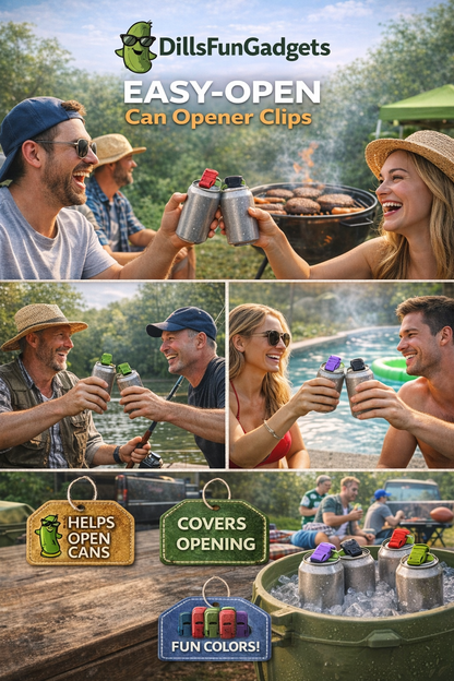 5 Ct. Easy Can Buddies | Colorful Beverage Can Cover & Opener